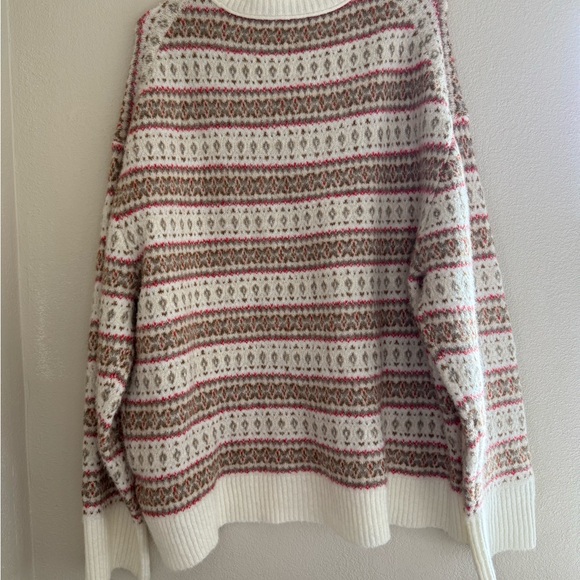 American Eagle Outfitters Fair Isle Sweater - Cream and Red - Picture 4 of 4